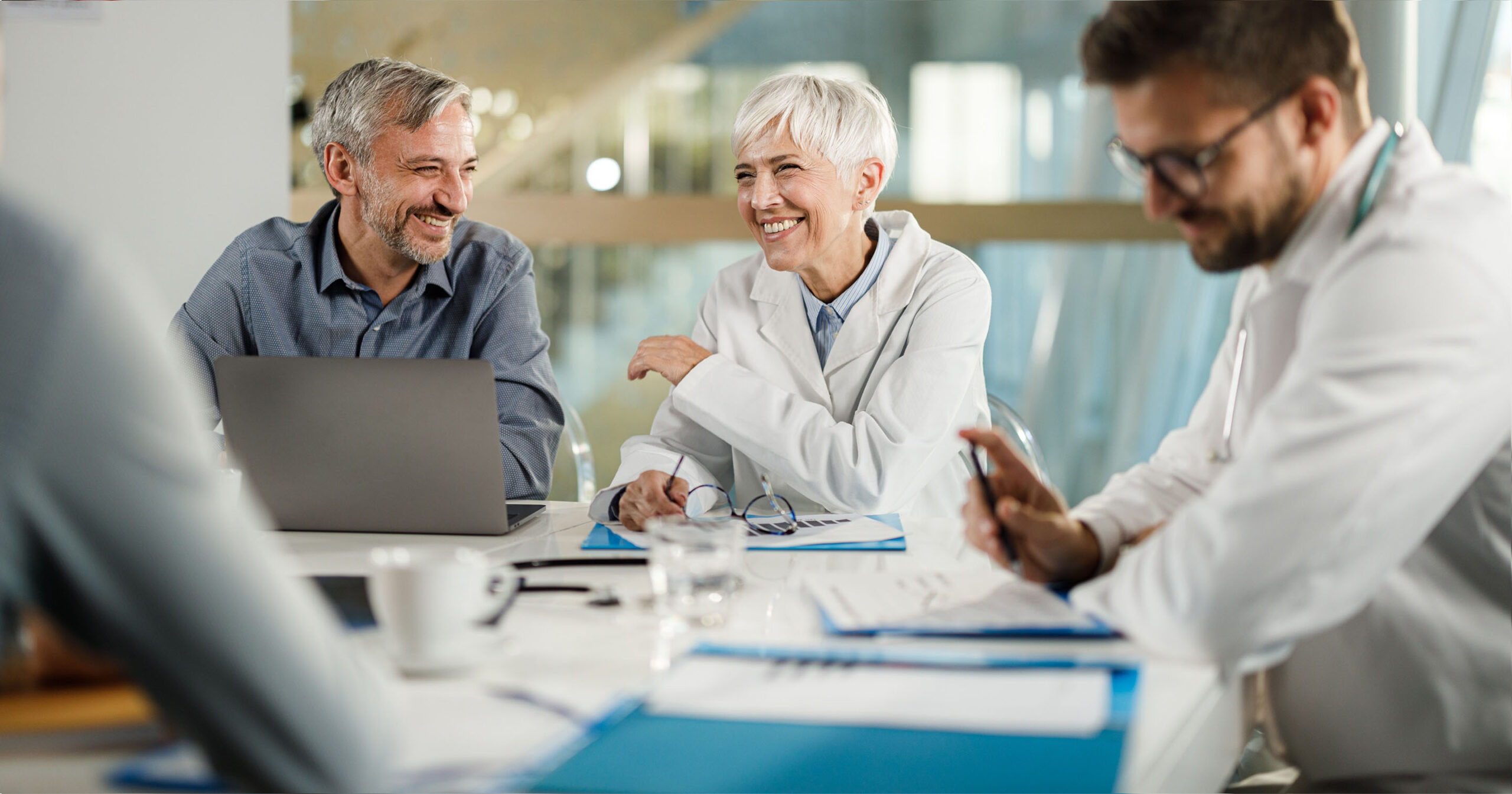 Health professionals in a meeting