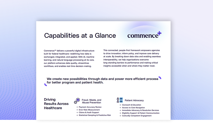 capabilities at a glance